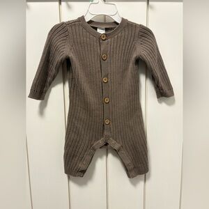 Carter's 100% Cotton Brown Ribbed Knit Footie